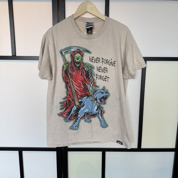 Broken Promises WORST IN ME TEE SAND size large 100% cotton Never Forgive forget - Picture 3 of 16